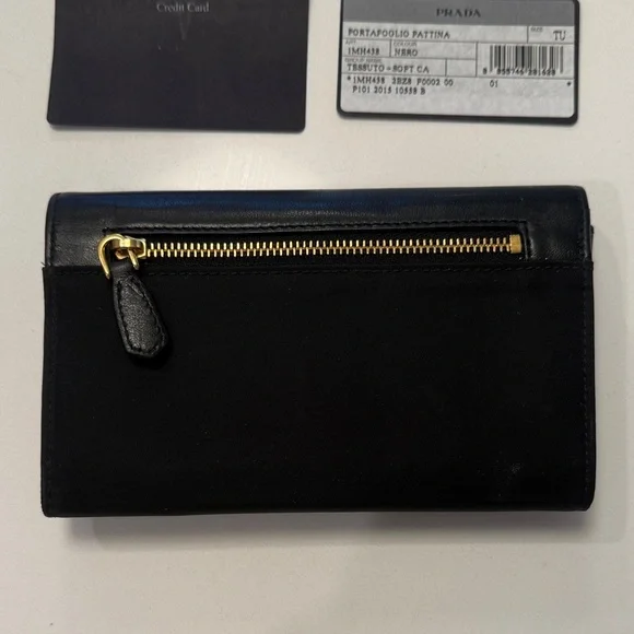 Authentic Prada Black Leather Tri-Fold Wallet - Picture 4 of 8